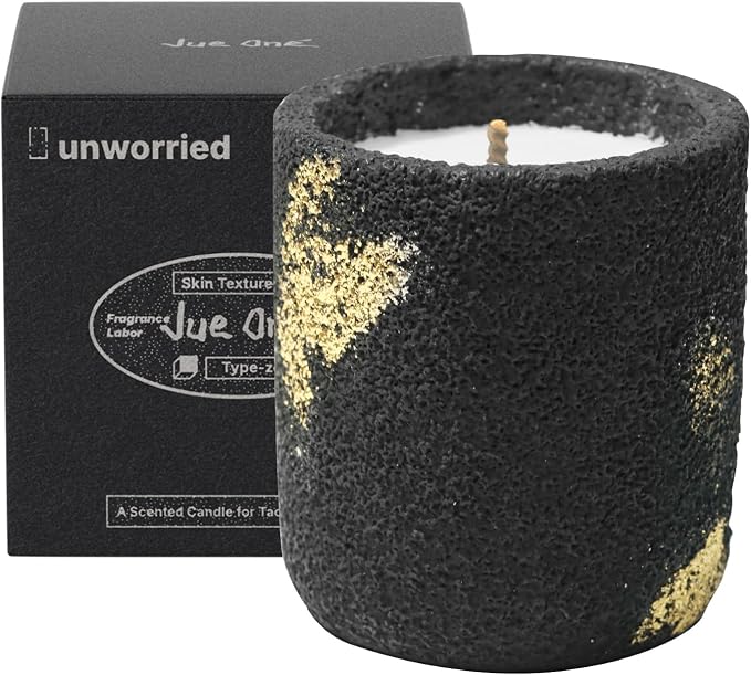 Scented Candles for Home, Soy Wax Candle, Non-Toxic Cement Jar Candles, Stress Relief, Housewarming Gifts, Highly Scented,Home Décor, Black Pepper and Sandalwood