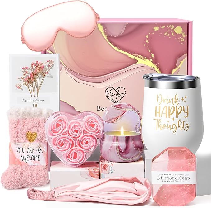 Birthday Gifts for Women Self Care Get Well Soon Gift Baskets, Care Package Gifts Basket for Women Mom Her Best Friends Sister Wife Girlfriend Coworker