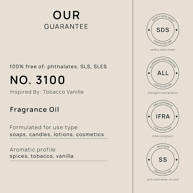VINEVIDA [16oz] (Our Version of) Tobacco Vanille Fragrance Oil for Candle Making and Soap Making - Premium Candle Scents for Soy Candles