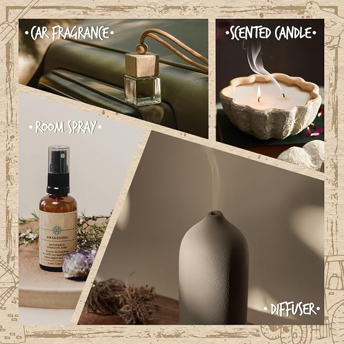 Farmhouse Essential Oils Set for Diffusers for Home, Soap & Candle Making Scents, Roasted Chestnuts,Buttery Toffee, Garden Herbs, Cozy Linen, Maple Syrup, Weathered Wood, 6x10ml