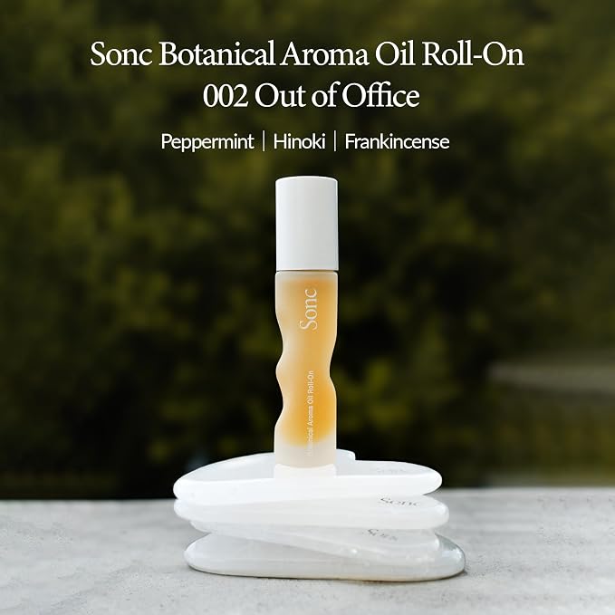 Sonc Botanical Aroma Oil Roll‑On 002 Out of Office | Portable Soothing Aromatherapy & K‑Beauty Wellness Ritual | Natural Roll‑On Blend for Stress Relief & Daily Calm