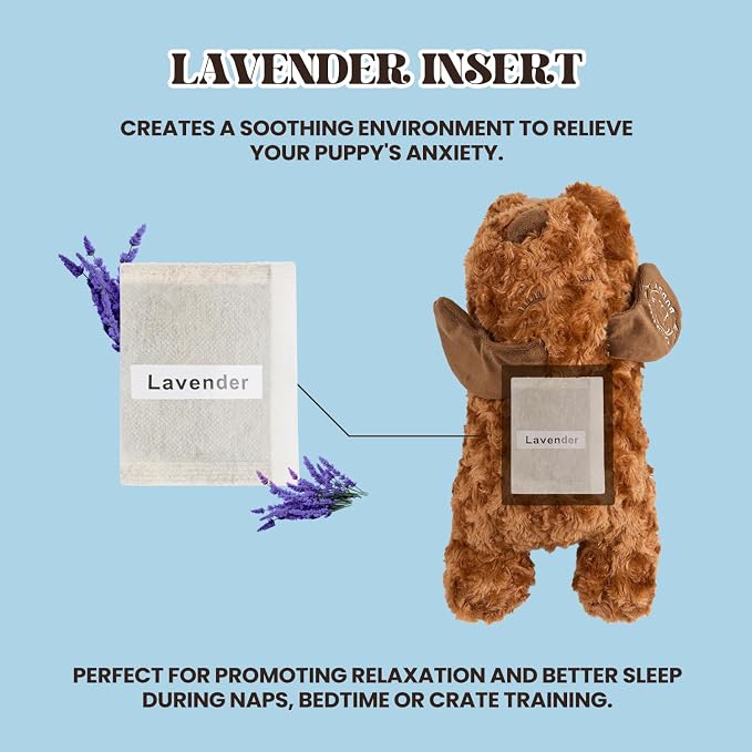 Original Buddy - Puppy Heartbeat Toy for Anxiety Relief with Reusable Heat Pack and Lavender, Sleep Aid for Dogs, Plush Comfort Toy for All Breads (Buddy)