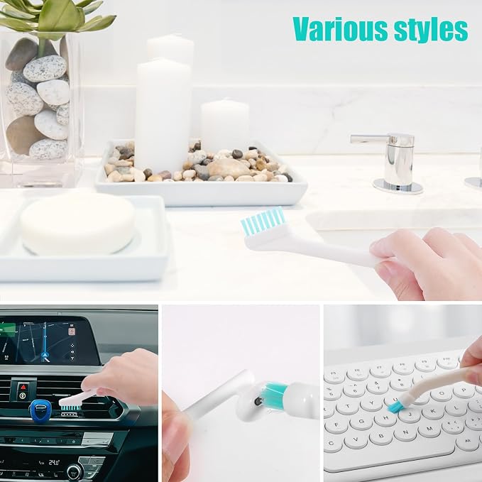 8pcs Humidifier Cleaning Brushes Tools, Crevice Tiny Brush for Household Detail Scrub Cleaner Brush Small Bottle Straw Spout Mini Cleaning Brushes for Tight Spaces Keyboard Window Track Kitchen Corner