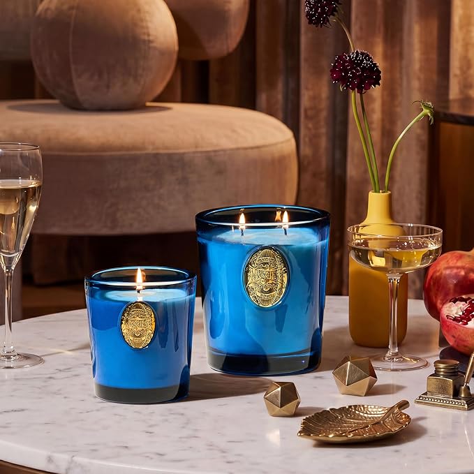 M&SENSE Large Two-Wick Summer Soy Candle | Ocean Dream & Blule | 19.8 oz, 120H Burn Time | Luxury Scented Candle for Relaxation, Gifting, Home Décor | Ideal for Bedroom, Office, Party Ambiance