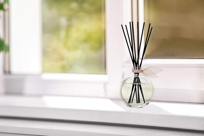 Reed Diffuser Set, Smoked Vanilla Scented Oil Diffuser with Sticks, Home Fragrance Accessories for Bathroom Shelf Decor, Aroma Diffusers for Home or Office Fall Decor, USA Made
