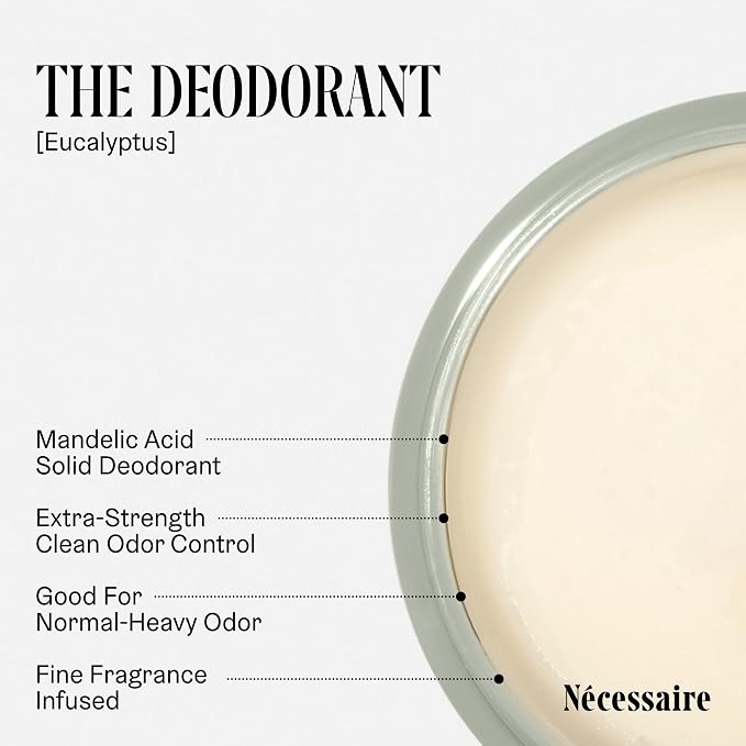 Nécessaire Body Essentials - Skin Care Gift Set For Women + Men - Travel-Size Body Wash, Body Lotion + Deodorant | Dermatologist-Tested. Hypoallergenic | Vegan | Aluminum-Free Deodorant (Eucalyptus)