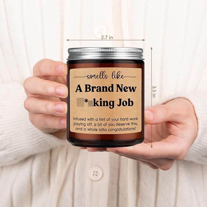 LEADO Scented Candle, New Job Gifts for Women, Men - Congratulations Gifts, Leaving Work, Promotion Present for Women, Friend, Boss - Congrats on New Job, Funny Presents for Coworker Leaving