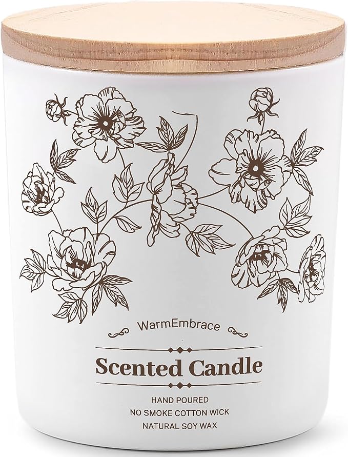 Deluxe Scented Candle for Women & Men, Vanilla Coconut Soy Wax Candle,11.5 Oz Jar Candle for Home, Scented-98 Hour Long Lasting Burning, Suitable Present for Thanksgiving, Christmas & Birthday