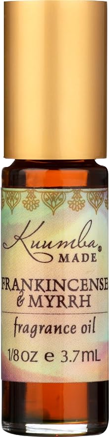 Kuumba Made Frankincense & Myrrh Fragrance Oil, Long-Lasting Small-Batch Perfume Roller, Vegan, Alcohol-Free, .125 Fl Oz