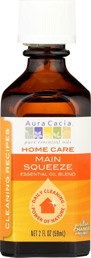 Aura Cacia Main Squeeze Essential Oil Blend for Home Care, 2 Fluid Ounce