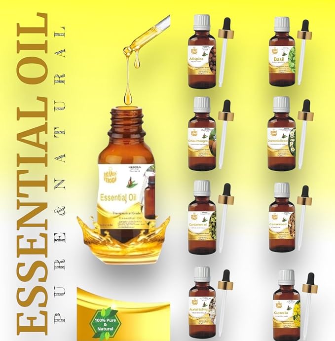 LEVENMOOI Turmeric (Curcuma Longa) Pure & Natural Therapeutic Grade Essential Oil Glass with Dropper (50ml)