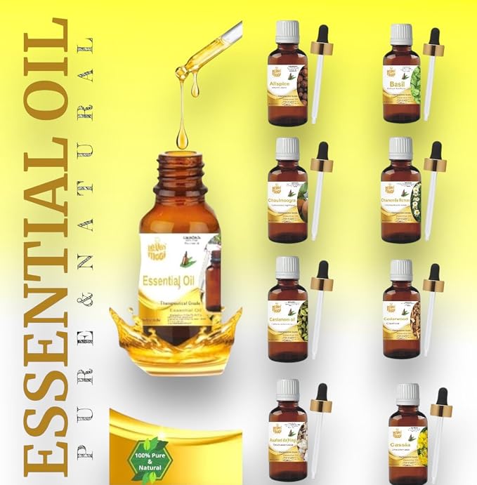 LEVENMOOI Tagetes (Tagetes erecta) Pure & Natural Therapeutic Grade Essential Oil Glass with Dropper (30ml)