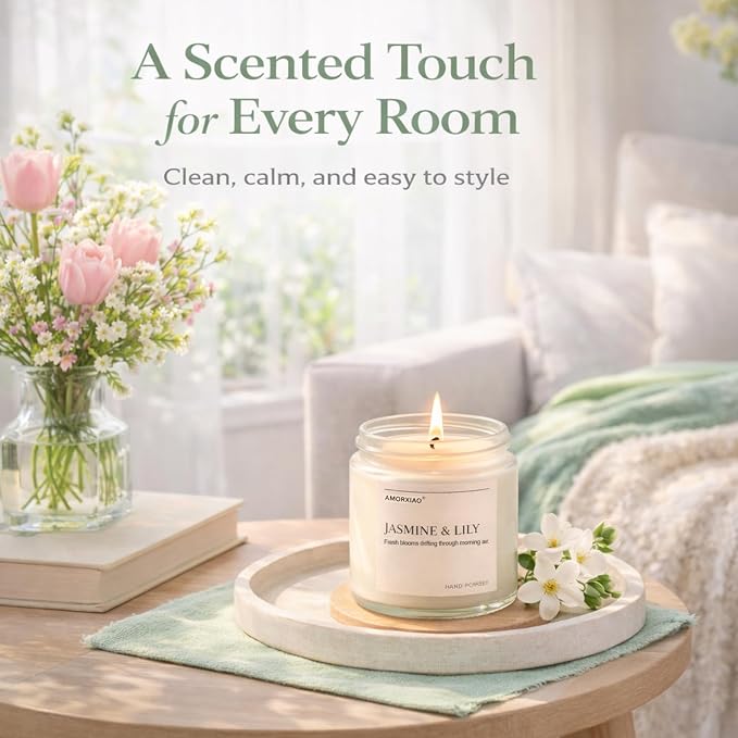 Scented Candles Gift Set, 8 Pack Soy Wax Candles for Women, Fresh Floral Summer Aromatherapy Scents for Home, Birthday, Thank You, Housewarming Gifts