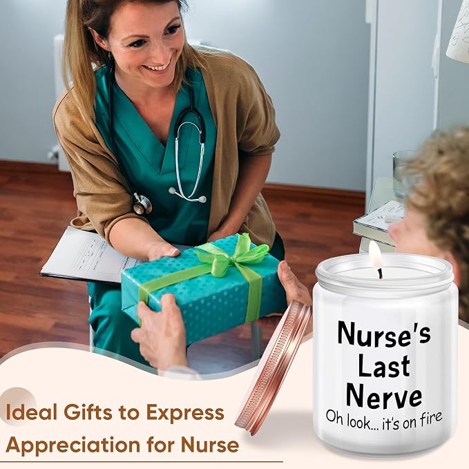 Kedofa Nurse Gifts for Women: Unique Birthday Christmas Graduation Thanksgiving Nurse Day Gift for Head Nurses, Nurses Practitioner Gifts, Nurse's Last Nerve Scented Candles