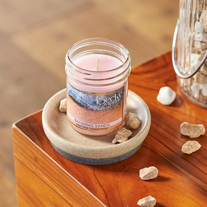 Citrus Scented Candle in Clear Mason Jar | Bahamas Sands Citrus Scented Candle for Home - 7 oz Jar Candle - Scented Gift, Aromatherapy Candle, Candles for Home Scented, Candles for Women