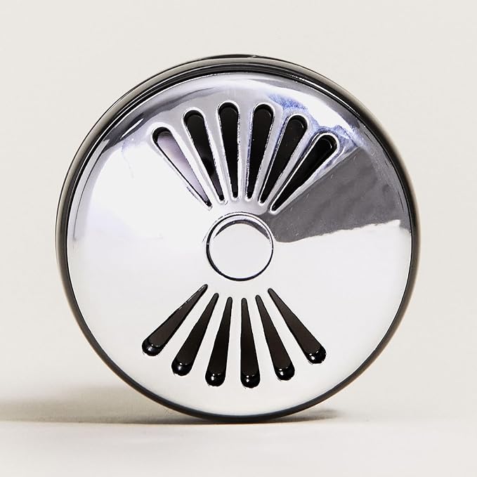 MAISON BERGER Car Diffuser, On/Off Flash Gun Metal, No Refill Included | Patented On/Off Intensity Control, Refillable Vent Clip, Holder Only, Ceramic Refill Sold Separately, Made in France
