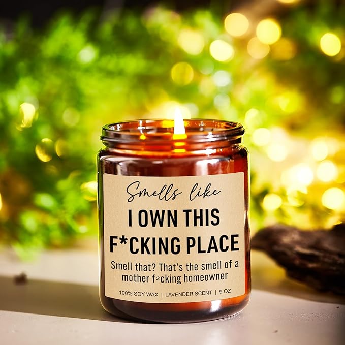 Younift Funny Scented Candle, House Warming Gifts New Home, Housewarming Gifts for Women, Men, Couple, New Homeowner - First Apartment Essentials - Closing Presents for Home Buyers - 9 oz
