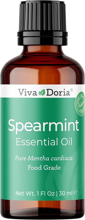 Viva Doria Spearmint Essential Oil, 100% Pure, Natural Spearmint Essential Oil, Undiluted, for Aromatherapy | Food Grade, 30 mL (1 Fluid Ounce)