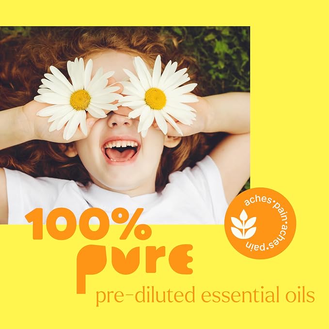 Plant Therapy Kids Tension Tamer Essential Oil Blend Pre-Diluted Roll-On 10 mL (1/3 oz) 100% Pure, Tension Headache Relief for Head and Neck
