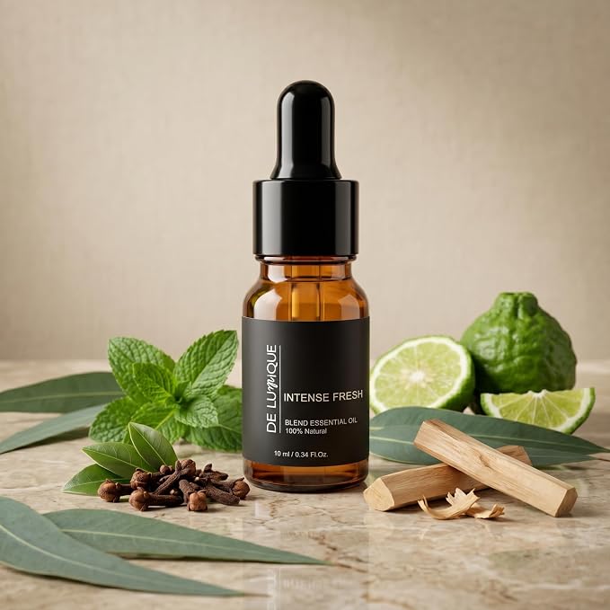 Intense Fresh Scent DE LUmiQUE Calming Essential Oil Blend, 100% Natural Aromatherapy Grade, 10ml / 0.34 Fl Oz