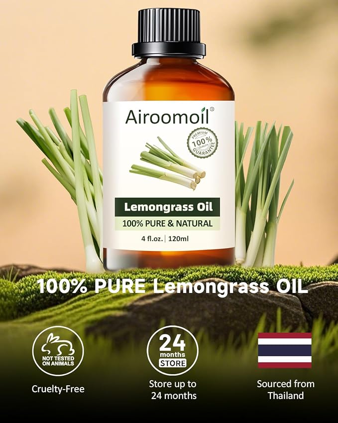 Citronella Essential Oil 4 fl oz – 100% Pure & Natural, Clean Lemony-Green Scent for Diffuser, DIY Candles & Room Sprays, Large Value Bottle for Everyday Home Freshness