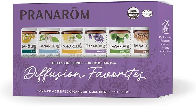 Pranarom - Diffusion Favorites Kit (6x5ml) - Peace, Zen, Uplift, Provence, Tranquility, Meditation