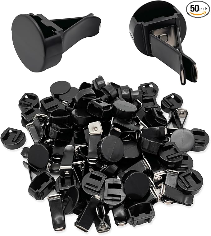 Ohleats 50 PCS Car Metal Air Vent Clips, Auto Perfume Air Outlet Clips Replacement, Air Freshener Clips with Plastic Slot Suitable for Most Vehicle, Universal Car Accessories