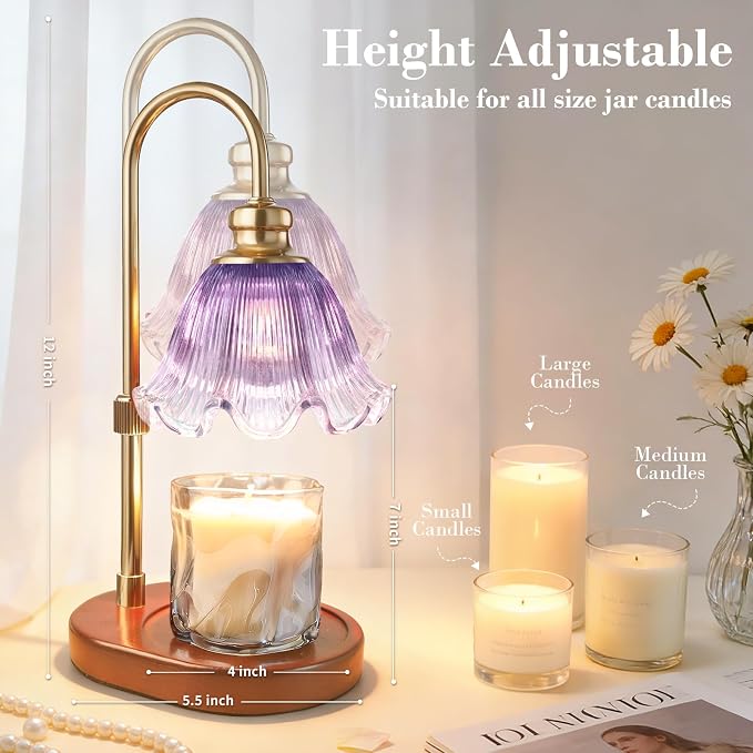 Candle Warmer Lamp with Timer, Christmas Decorations Indoor, Birthday Gifts for Women Mom, Warming Gifts for Office, Dorm, Apartment & New Home Decor