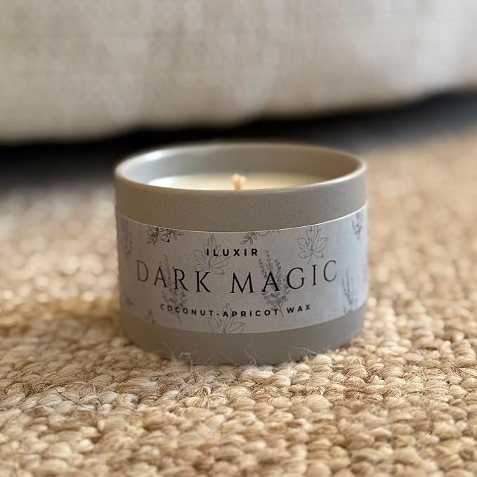 Eucalyptus, Amber & Dark Musk – Bold Cologne-Inspired Aroma - Dark Magic Scented Candle for Men – Hand-Poured in USA, Coconut-Apricot Wax, Phthalate-Free, Long-Lasting Burn (5 oz.)