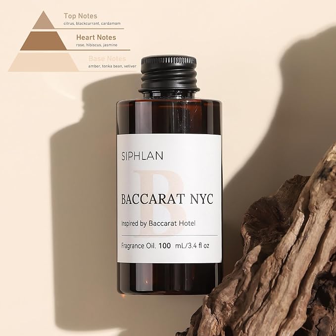 Baccarat Hotel Collection Diffuser Oil – 100mL Luxury Aromatherapy Essential Oil for Diffusers & Waterless Diffusers – Premium Fragrance for Home & Office
