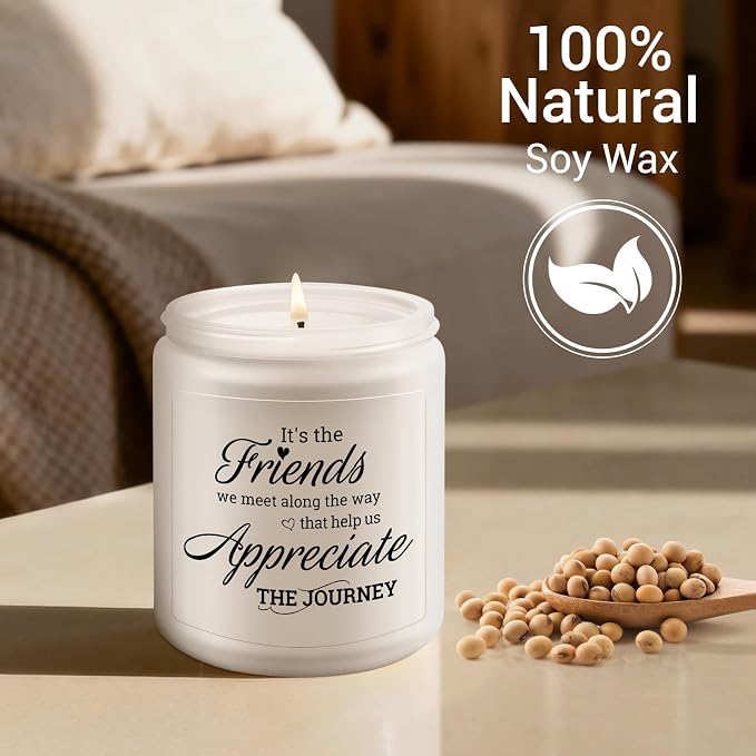Friend Gift for Women - Birthday Gifts for Bestie, Christmas Thanksgiving Decor Gift for Best Friend Woman - Lavender Scented Candle