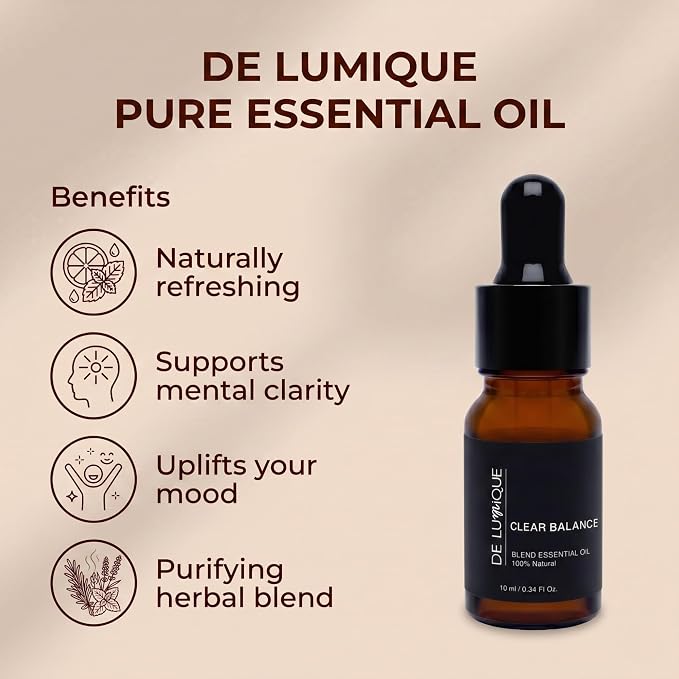 Calming Essential Oil Blend, 100% Natural Aromatherapy Grade, 10ml / 0.34 Fl Oz (Clear Balance)
