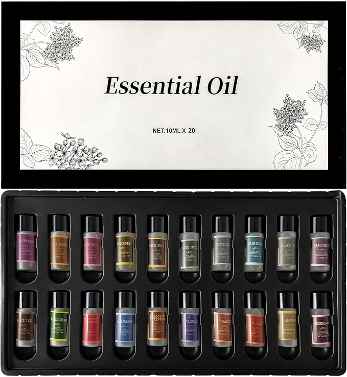 Car Air Freshener Refill Cologne Aromatherapy Oil 20 PCS, Essential Oils Mixed Fragrance Set for Car Diffusers (No Diffuser Included)