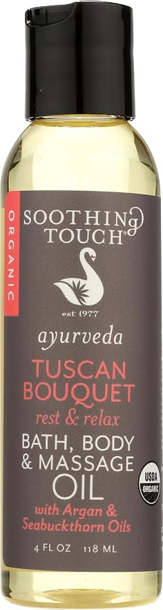 SOOTHING TOUCH Organic Tuscan Bath Body Massage Oil, 4 FZ