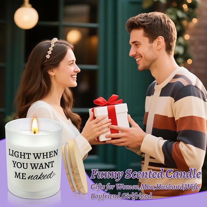Mens Valentines Day Gifts for Him Boyfriend from Girlfriend,Funny Anniversary Couple Gifts for Men Husband from Wife,Romantic Birthday Galentines Lavender Candle Gift Decor for Home Office Spa Relax
