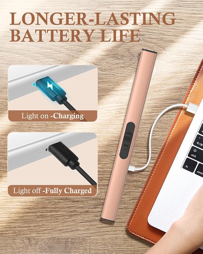 Electric Lighters for Women and Men - Rechargeable Plasma Lighter Flameless Windproof Candle Lighter Grill Gifts for Adults, Wife, and Girls