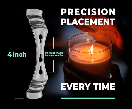 VViViD Candle Wick Holders 25 pcs Kit, Upgraded Steel Centering Devices for Candle Making