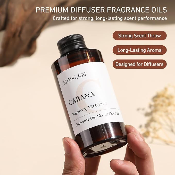 Cabana Ritzy Hotel Collection Diffuser Oil – 100mL Luxury Aromatherapy Essential Oil for Diffusers & Waterless Diffusers – Premium Fragrance for Home & Office