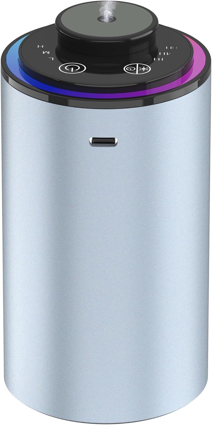 Waterless Essential Oil Diffuser, Portable Aromatherapy Diffuser,3 Countdown Timers & 3 Mist Levels for Home, Room, Car, Office