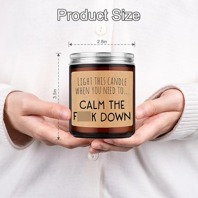Miracu Calming Candle, Stress Relief Gifts for Women, Relaxing Gifts for Men, People - Anxiety Relief Items - Fathers Day, Calm Down, Birthday Funny Aromatherapy Candles for Women Friend Coworker Mom