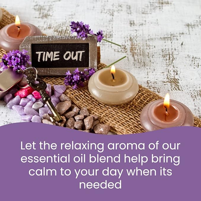 TIME OUT Aromatherapy Roll-On w/Lavender, Ylang Ylang & Cedarwood | Natural Essential Oils for Relaxation for Stress & Calming Relief | 100% Pure, Natural, Therapeutic Grade Oils | Stocking Stuffer