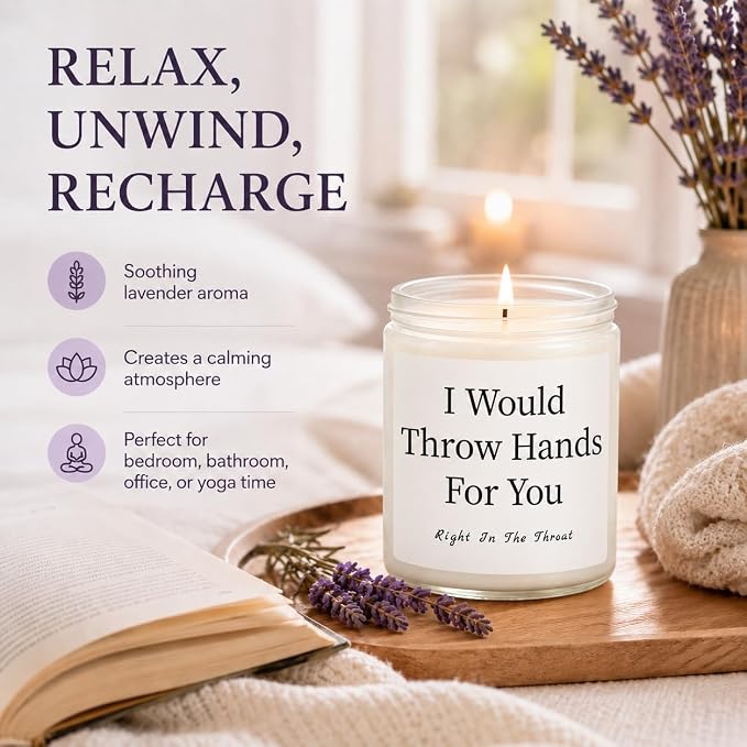 Birthday Gifts for Women, Funny Friendship Lavender Scented Candle 7 oz, Soy Wax Present for Best Friend, Sister, Coworker, Bestie, Her