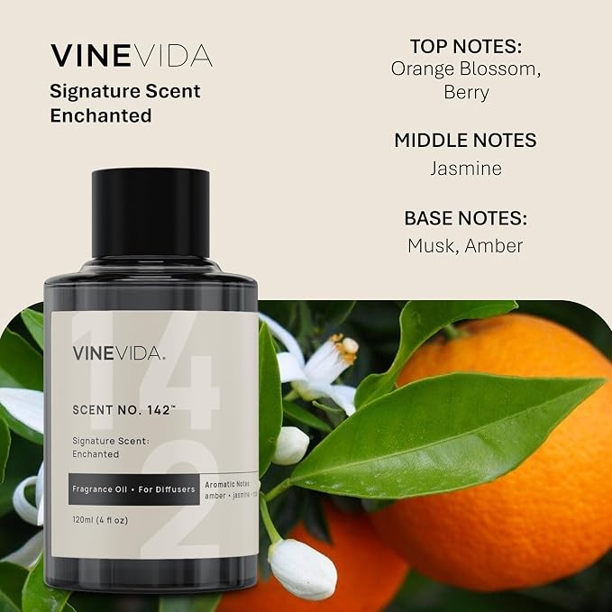VINEVIDA [4 Oz] Inspired by: Enchanted; Diffuser Oil Refill | Premium Scent Diffuser Oil for Home | Non-Toxic Fragrance