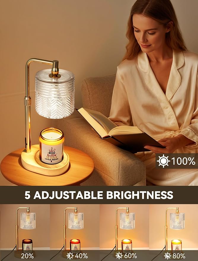 Candle Warmer Lamp with Timer Dimmable, Christmas Birthday Gifts for Women New Mom, House Warming Gifts New Home Decor, Wax Melt Warmer for Jar Candles