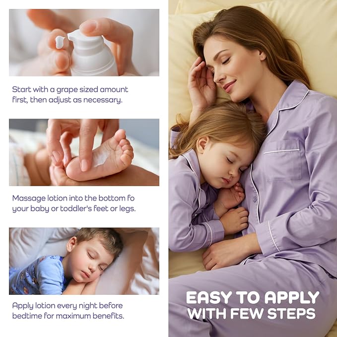 Vigority Magnesium Lotion for Kids & Babies Sleep - Bedtime Body Cream with Vanilla, Multi Vitamins & Botanical Extracts – Soothing Topical Magnesium for Relaxation, Calming & Soothing Relief