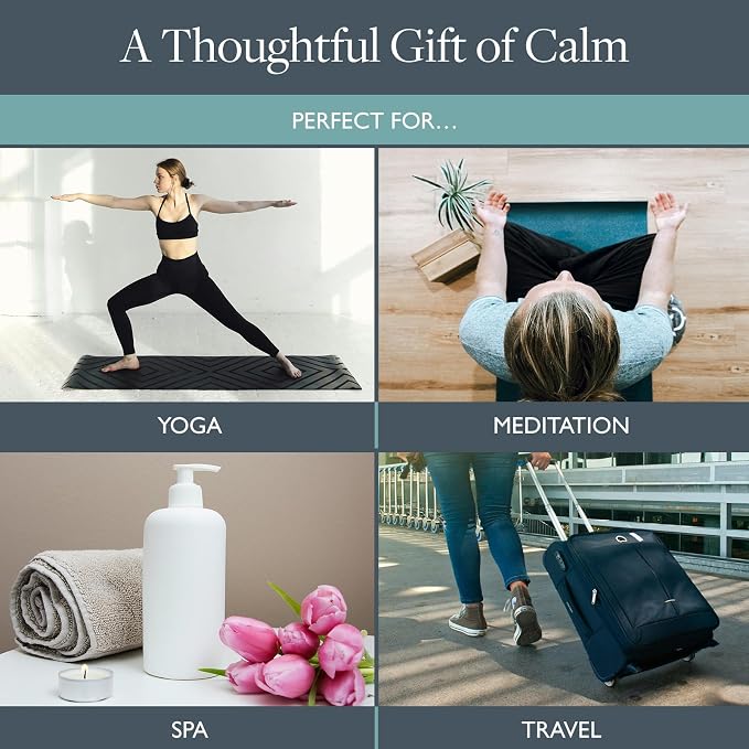Scentered Yoga & Meditation Gift Set with Silk Eye Mask & Escape Aromatherapy Balm – Natural Silk Eye Mask to Block Out Light & Calming Essential Oils Balm – Mindful Escape Kit for Meditating & Yoga