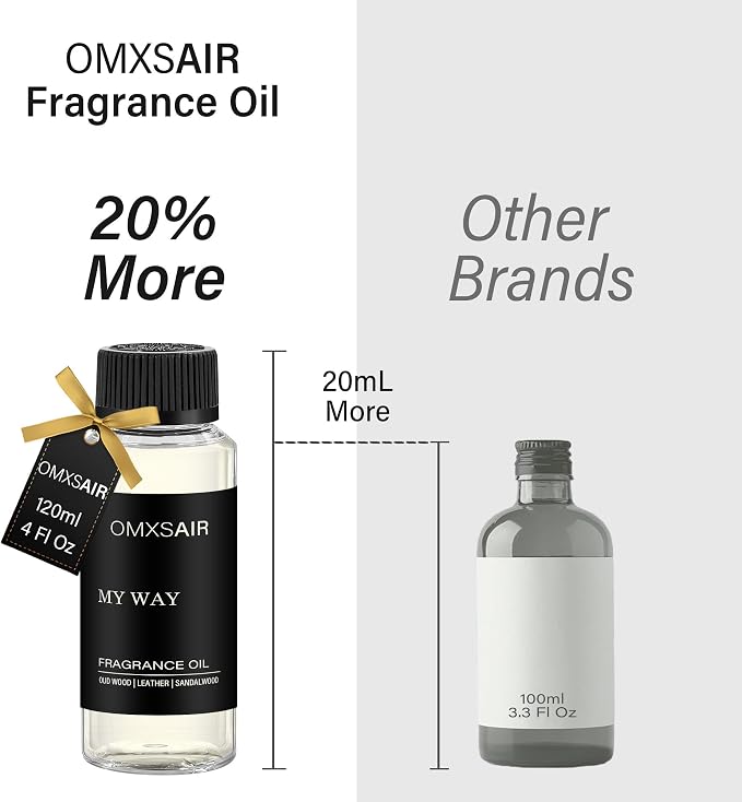 My Way Hotel Diffuser Oil & Home Luxury Fragrance Scents -120ml- Comforting Sandalwood, Cedarwood & Iris - Aromatherapy Oil Blends My Way Fragrance Essential Oils for Diffuser
