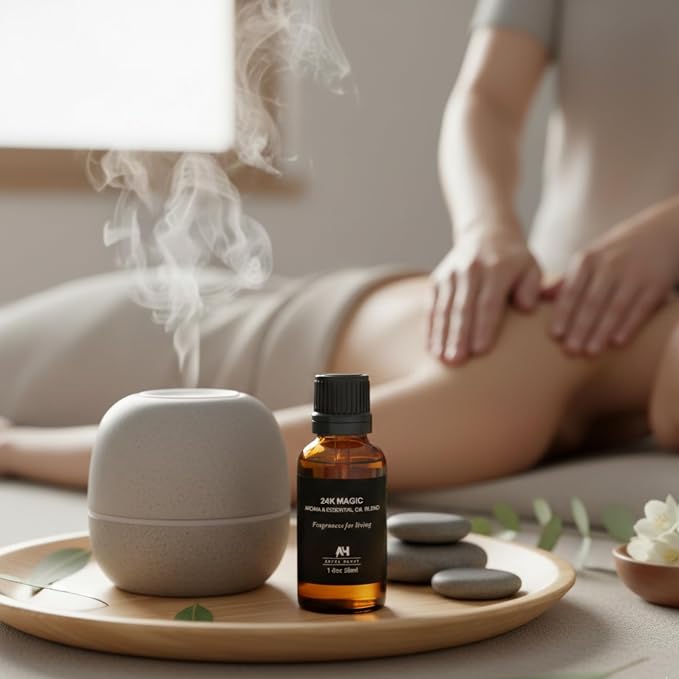 Hotel Diffuser Oil Inspired by The 24K Magic Hotel Scent 30mL – Essential Oil Blend for Diffuser - Premium Home Fragrance with Citrus and Jasmine - Home Luxury Scent with Glass Bottle & Dropper