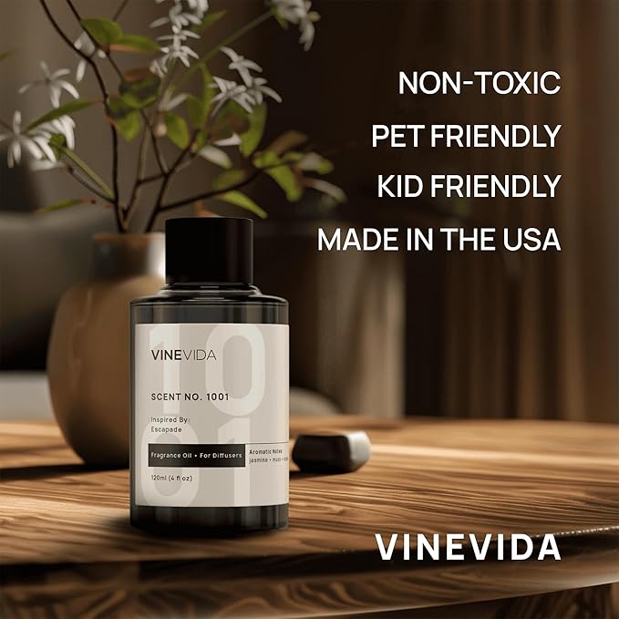 VINEVIDA [32 Oz] Inspired by: White Jasmine & Mint; Diffuser Oil Refill | Premium Scent Diffuser Oil for Home | Non-Toxic Fragrance