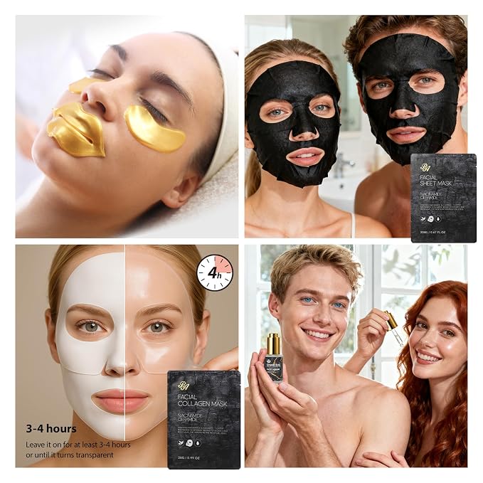 Gifts for Women & Men, 33pcs Fathers Day Gifts, Bath Gifts Baskets Set | Charcoal Hydrating Skin Care Gift Set, Home Spa Gifts Basket Set, Leather Bag, Anniversary, Birthday, Wife, Dad